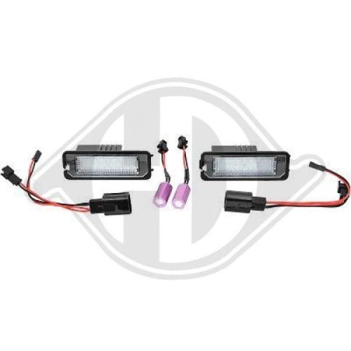 2 Feux LED d'éclairage de plaque d'immatriculation DIEDERICHS pour BENTLEY CONTINENTAL FLYING SPUR (3W_) 03/2005 - 12/2013 - MS accessoires Auto