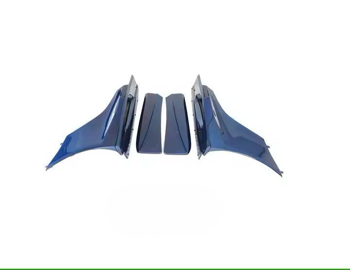 Bas de caisse Jupes pour McLaren MP4 12-C et 650S 2011 - 2017 Style CF 675LT (6 pcs) en fibre de carbone bleu - MS accessoires Auto