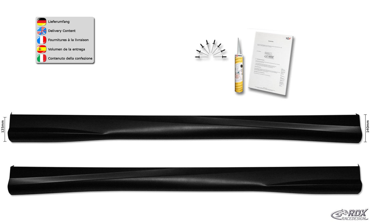 Bas de caisse RDX pour HYUNDAI Coupé (GK) 02 - 09 "Turbo-R" - MS accessoires Auto