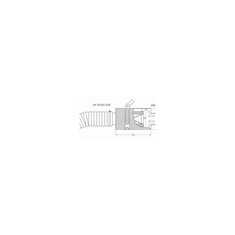 Boite à air carbone CDA BMC - 100 mm diamètre intérieur du col avec élément filtrant coton pour moteur V6 Cyl. & V8 - MS accessoires Auto