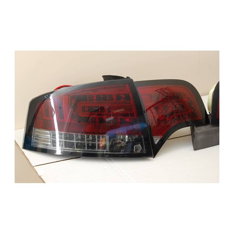 Feux Arrières Audi A4 05-08 4P Led Rouge Fumé Clignotant - MS accessoires Auto