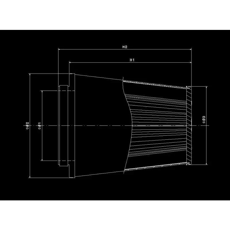 Filtre à air conique universel BMC Twin air pour admission directe - 60 mm diamètre intérieur du col - MS accessoires Auto