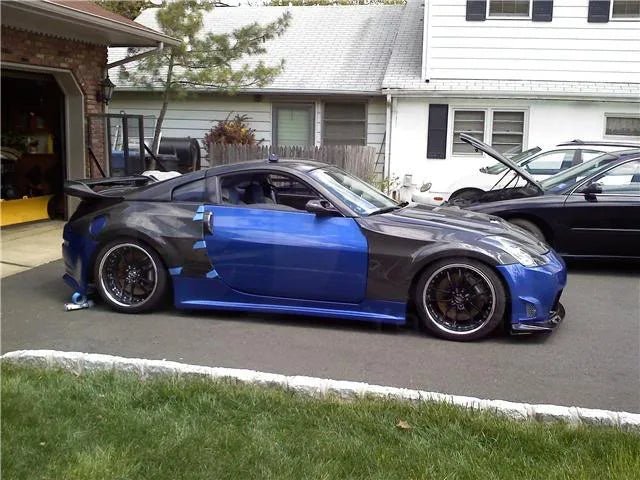 Jeu d'Ailes Avant Style Blister Nissan 350Z Z33 2003-2008 en fibre de Carbone - MS accessoires Auto