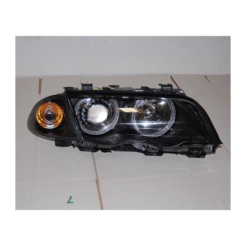 Jeu de Phare Avant BMW E46 '98-'01 Noir 4P - MS accessoires Auto