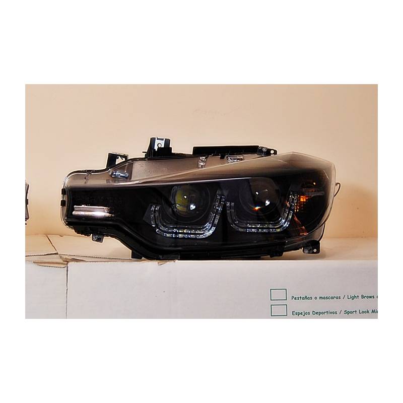 Jeu de Phare Avant BMW F30 / F31 Noir - MS accessoires Auto
