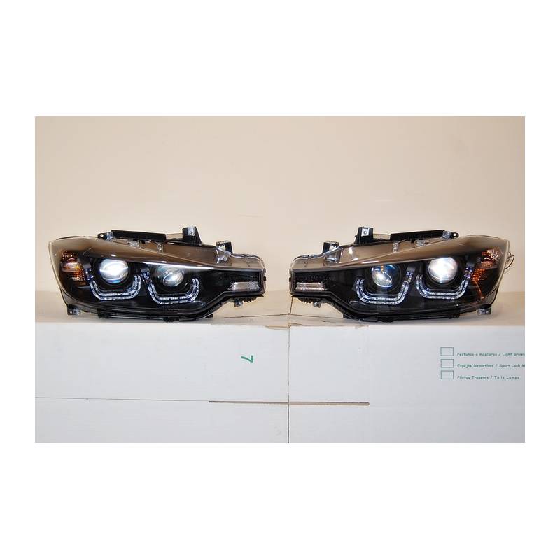 Jeu de Phare Avant BMW F30 / F31 Noir - MS accessoires Auto