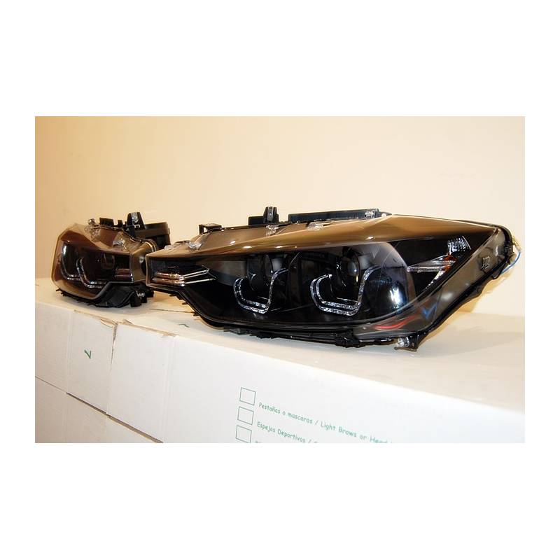 Jeu de Phare Avant BMW F30 / F31 Noir - MS accessoires Auto