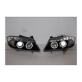 Jeu de Phare Avant Lumière De Jour BMW E90 05-08 Noir Led Intermittent - MS accessoires Auto