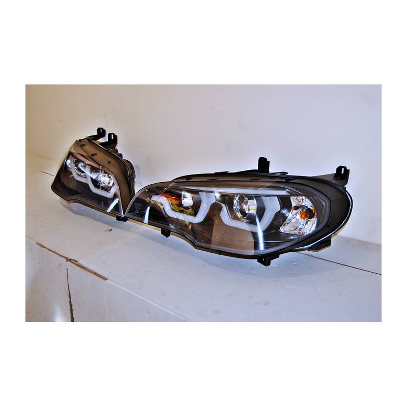 Jeu de Phare Avant Lumière De Jour BMW X5 E70 07-13 Black - MS accessoires Auto