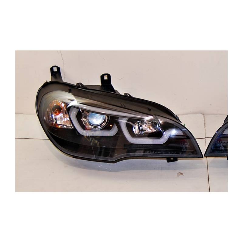 Jeu de Phare Avant Lumière De Jour BMW X5 E70 07-13 Black - MS accessoires Auto
