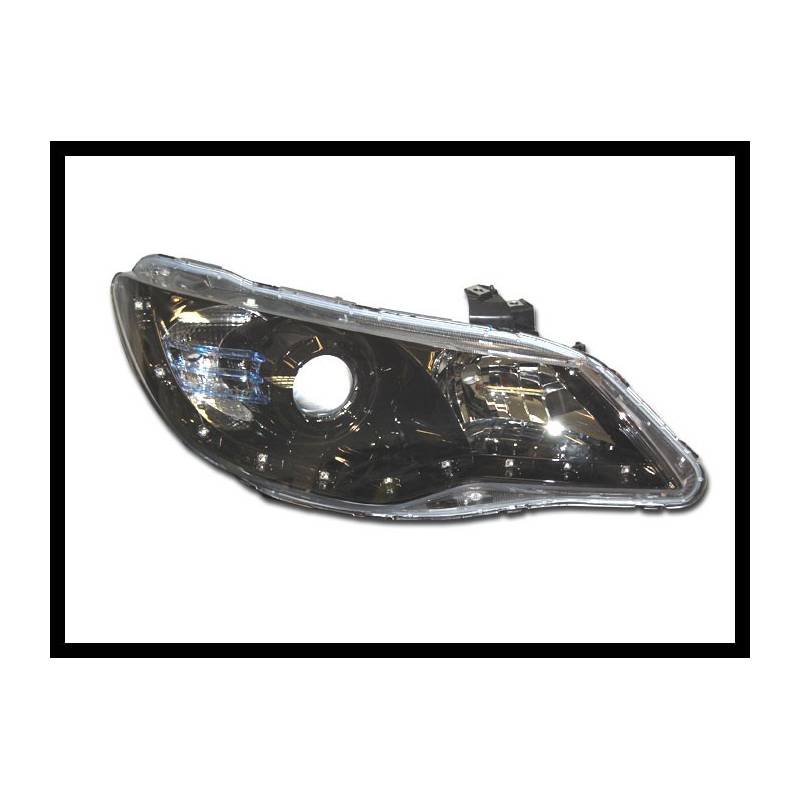 Jeu de Phare Avant Lumière De Jour Honda Civic '05 4P. Noir - MS accessoires Auto