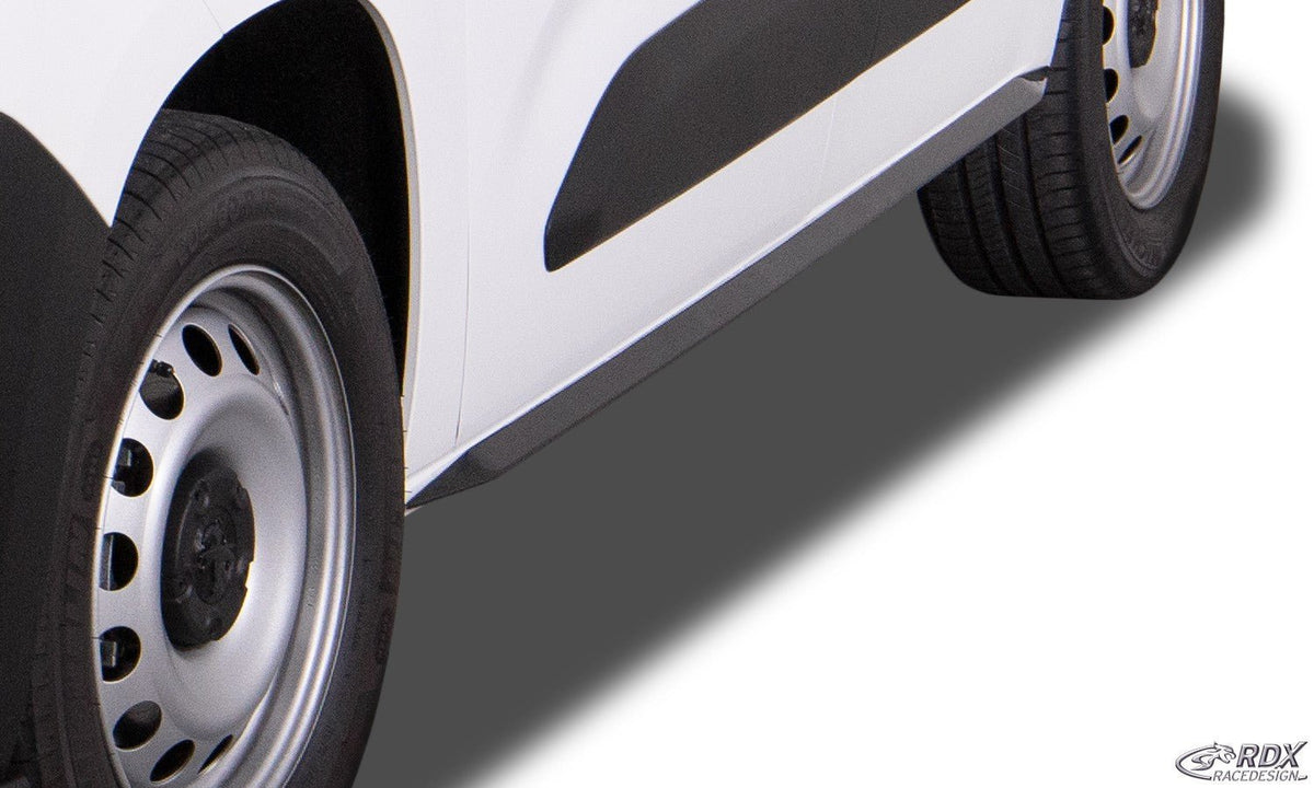 Jupes latérales RDX pour CITROEN Berlingo, PEUGEOT Partner & Rifter, OPEL Combo, TOYOTA ProAce City (Type E, 2018+) "Slim" - MS accessoires Auto