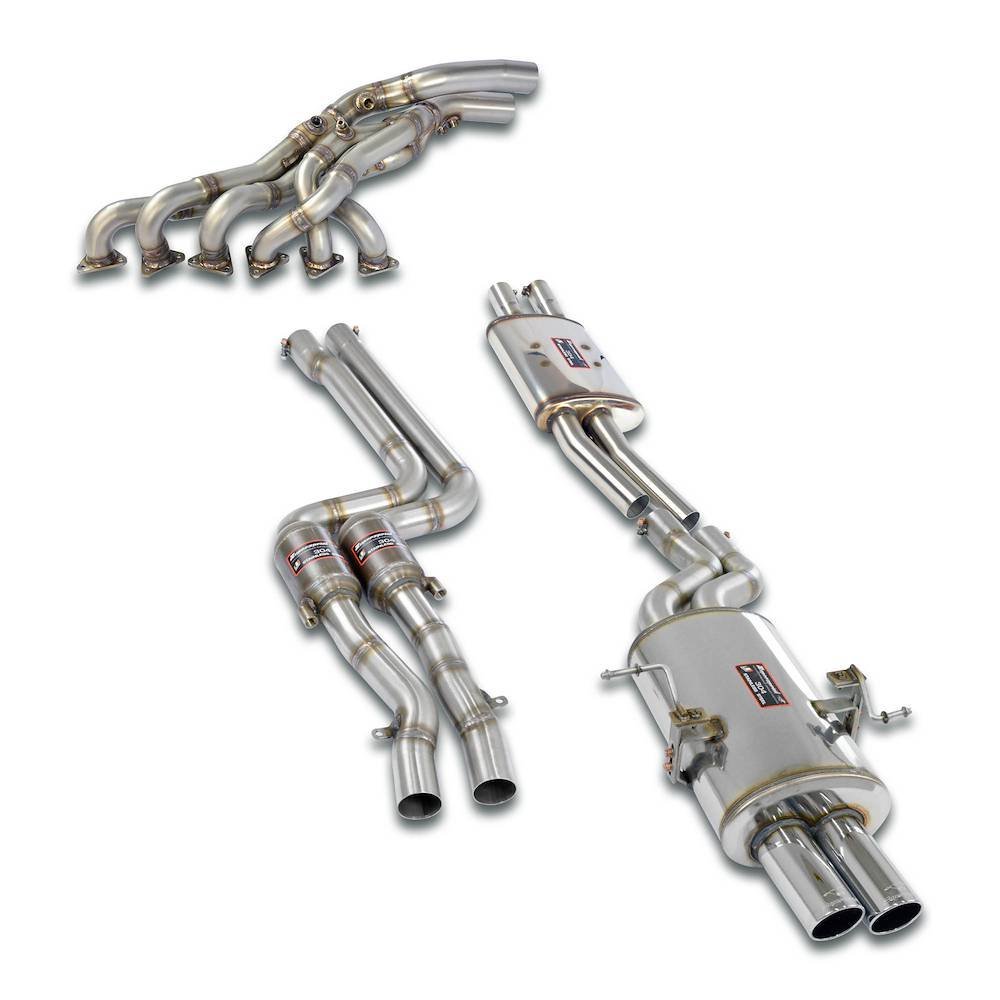 Ligne d'échappement Race Package System 2xø63.5 mm avec Catalytic Supersprint pour BMW E46 - Tous les modèles (Pour conversion moteur S54) - MS accessoires Auto