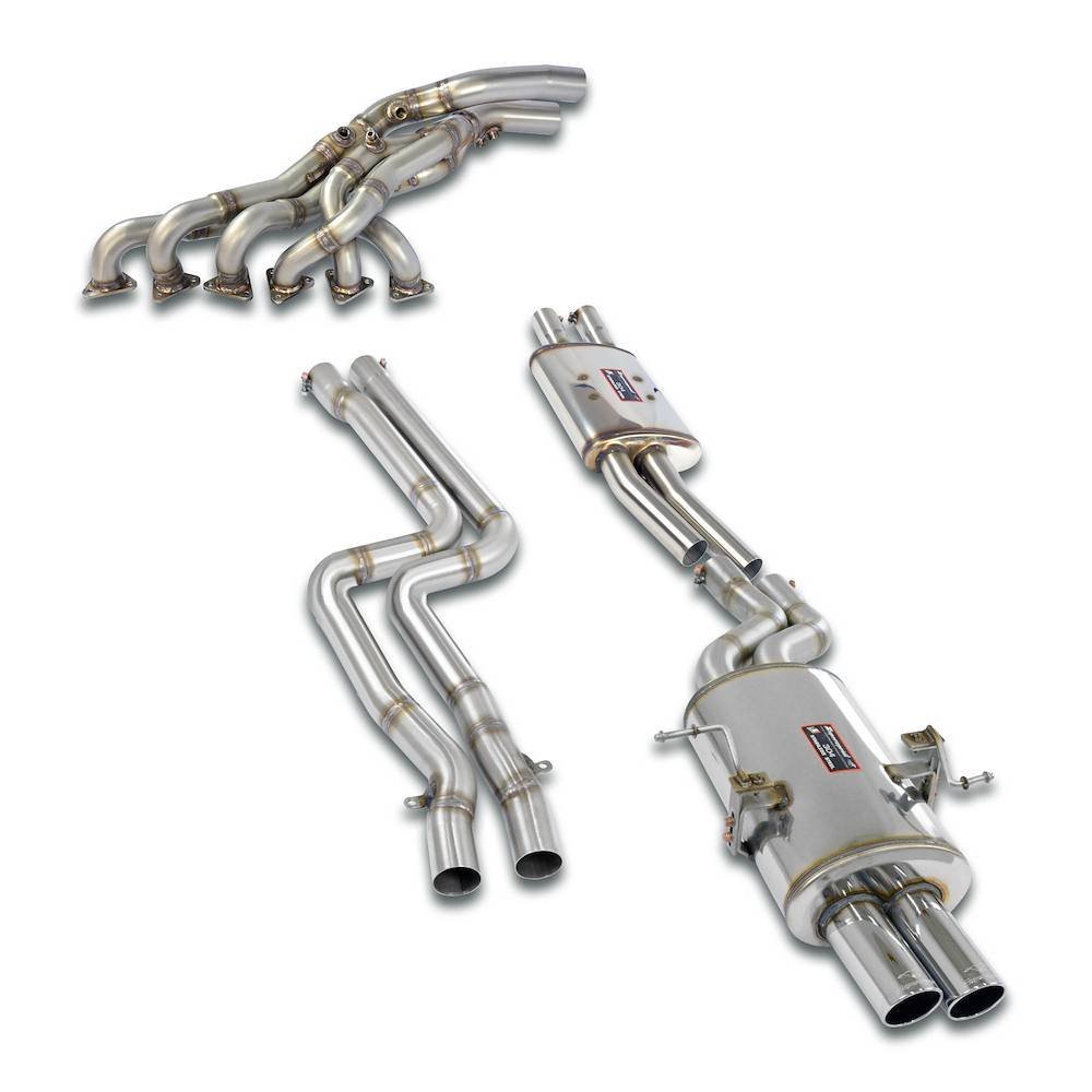 Ligne d'échappement Race Package System 2xø63.5 mm sans Catalytic Supersprint pour BMW E46 - Tous les modèles ix 4x4 (Pour conversion moteur S54) - MS accessoires Auto