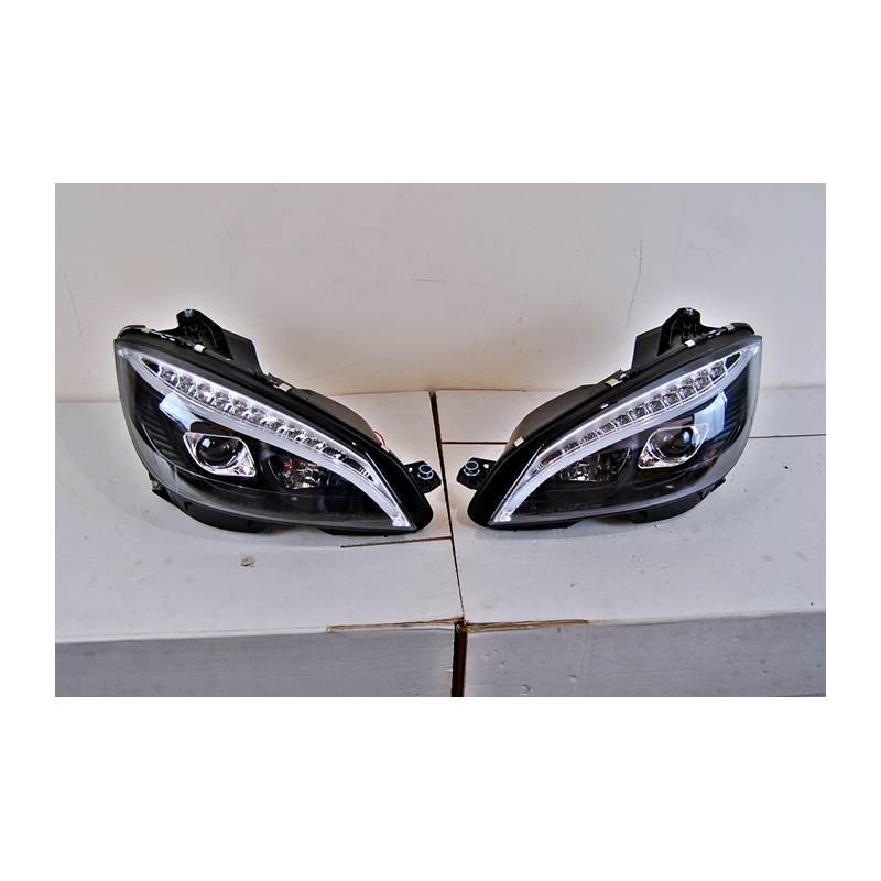 Phare Avant Lumière De Jour Mercedes W204 '07-'10 Noir Led clignotante. - MS accessoires Auto