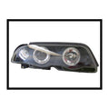 Set De Phares Avant Angel Eyes BMW E46 1998-2001 4-Porte Avec Clignotant Noir - MS accessoires Auto