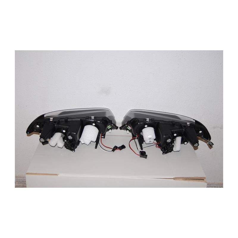Set De Phares Avant Angel Eyes BMW E46 1999-2002 2-Porte Noir Modèle II - MS accessoires Auto