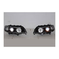 Set De Phares Avant Angel Eyes BMW X5 2001 Noir - MS accessoires Auto