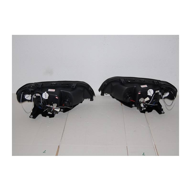 Set De Phares Avant Angel Eyes BMW X5 2001 Noir - MS accessoires Auto