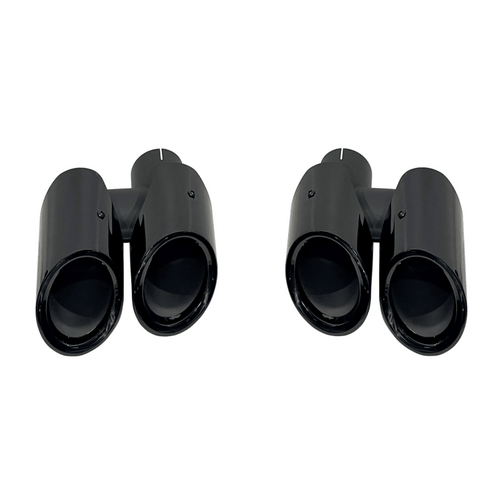 2 Embouts d'échappement pour Porsche Macan 2014-2020 Look 2023 - MS accessoires Auto