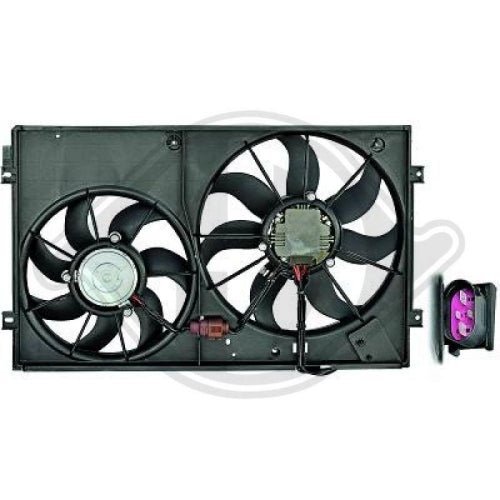 Ventilateur de refroidissement du moteur DIEDERICHS pour VOLKSWAGEN GOLF V (1K1), GOLF V Variant (1K5), GOLF VI (5K1), GOLF VI Variant (AJ5), GOLF PLUS V (5M1, 521) - MS accessoires Auto